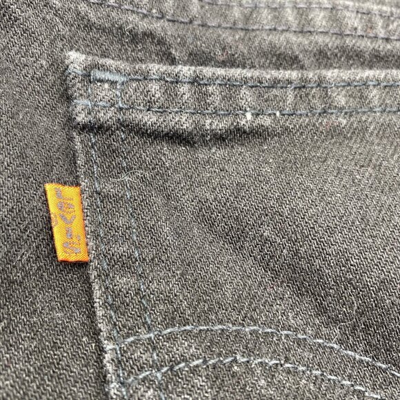 Vintage Levis 634 Denim Jeans Mens 40 Inch Waist Black 90s Y2K Orange Tab Canada - Picture 4 of 16